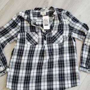 New Women's XL Plaid Top